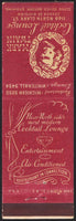 Vintage matchbook cover MARK TWAIN COCKTAIL LOUNGE picturing Mark Twain Chicago