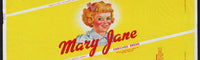 Vintage bread wrapper MARY JANE dated 1958 girl pictured Norfolk Virginia unused