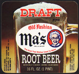 Vintage soda pop bottle label MAs DRAFT ROOT BEER 16oz Wilkes Barre Pa unused