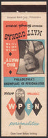 Vintage matchbook cover MATT GUOKAS Big Matt WPEN radio Personalities with bio