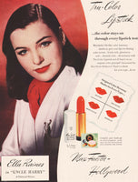 Vintage magazine ad MAX FACTOR HOLLYWOOD from 1945 Ella Rains in Uncle Harry