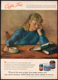 Vintage magazine ad MAXWELL HOUSE COFFEE 1948 Robert Philipp art woman reading