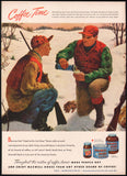 Vintage magazine ad MAXWELL HOUSE COFFEE 1948 James Chapin art winter hunters