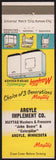 Vintage matchbook cover MAYTAG washers Argyle Implement John Deere Minnesota