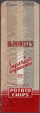 Vintage bag McDOWELLS SUPERIOR POTATO CHIPS 25 cents Elizabethtown New York