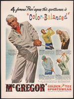Vintage magazine ad McGREGOR GOLDEN TEE SPORTSWEAR 1951 Jack Burke Tommy Armour