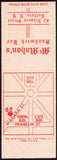 Vintage matchbook cover McMAHONS SANDWICH BAR Buffalo New York salesman sample