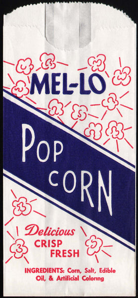 Vintage bag MEL-LO POP CORN Mel-Lo Popcorn Specialties Chicago ILL unused n-mint
