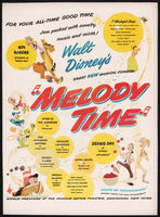 Vintage magazine ad MELODY TIME Walt Disney movie 1948 and Pabst beer Bob Hope