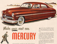 Vintage magazine ad MERCURY AUTOMOBILE 1948 What a sweet car to handle slogan