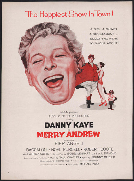 Vintage magazine ad MERRY ANDREW movie from 1958 Danny Kaye and Pier Angeli