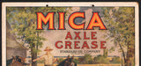 Vintage sign MICA AXLE GREASE Standard Oil Company dated 1913 Extremely RARE