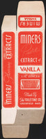 Vintage box MINERS EXTRACT of Vanilla Toiletine Co Greenfield Mass unused n-mint