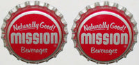 Soda pop bottle caps Lot of 12 MISSION BEVERAGES cork lined unused new old stock