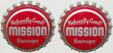Soda pop bottle caps Lot of 25 MISSION BEVERAGES cork lined unused new old stock