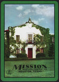 Vintage playing card MISSION MANUFACTURING green mission pictured Houston Texas