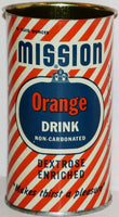 Vintage flat top can MISSION ORANGE soda pop 1954 unused new old stock n-mint