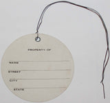 Vintage luggage tag MISSOURI PACIFIC LINES round with wire unused new old stock