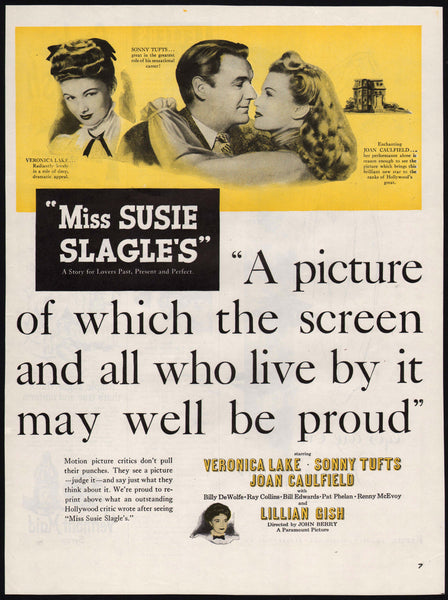 Vintage magazine ad MISS SUSIE SLAGLES movie from 1946 Veronica Lake Sonny Tufts