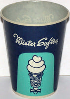 Vintage paper cup MISTER SOFTEE with cartoon cone pictured unused new old stock