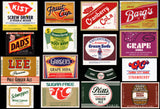 Vintage soda pop bottle labels Lot of 30 ALL DIFFERENT #1 unused new old stock