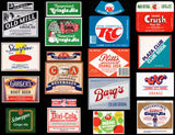 Vintage soda pop bottle labels Lot of 30 ALL DIFFERENT #2 unused new old stock