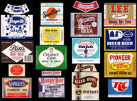 Vintage soda pop bottle labels Lot of 30 ALL DIFFERENT #3 unused new old stock