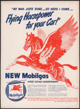 Vintage magazine ad MOBILGAS Socony Vacuum 1945 Flying Horsepower Pegasus pictured