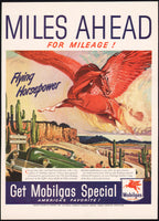 Vintage magazine ad MOBIL Socony gas oil 1947 large Pegasus pictured Miles Ahead