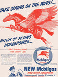 Vintage magazine ad MOBILGAS Socony Vacuum 1946 Take Spring On The Wing Pegasus