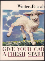 Vintage magazine ad MOBILOIL 1941 Albert Staehle artwork gargoyle can 2 page