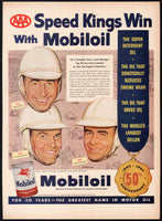 Vintage magazine ad MOBILOIL 1953 AAA Speed Kings Banks Bettenhausen Stevenson