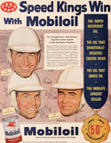 Vintage magazine ad MOBILOIL 1953 AAA Speed Kings Banks Bettenhausen Stevenson