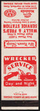 Vintage matchbook cover MOBILOILS Mobil Wally and Freds Service Hartford Conn