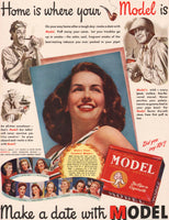 Vintage magazine ad MODEL SMOKING TOBACCO from 1943 Jinx Falkenburg pictured