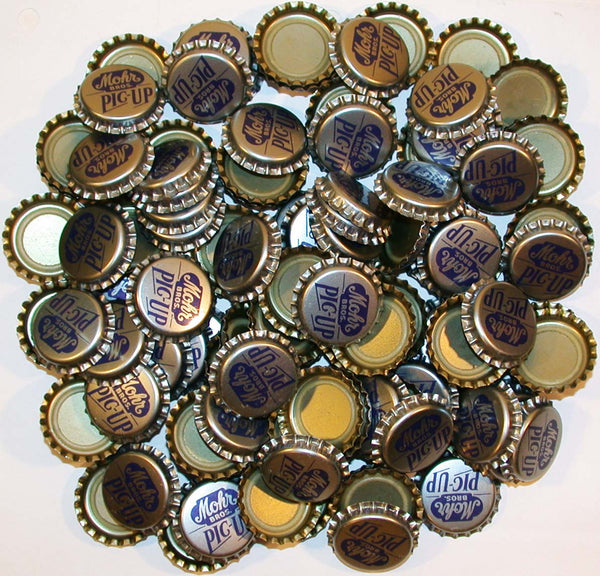 Soda pop bottle caps Lot of 100 MOHR BROS PIC UP plastic lined new old stock