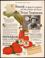 Vintage magazine ad MONARCH CATSUP and CHILI SAUCE from 1926 Prize Tomatoes pictured