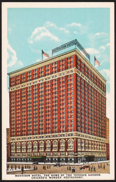Vintage postcard MORRISON HOTEL Harry Moir Chicago Wonder Restaurant hotel pictured