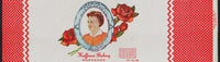 Vintage bread wrapper MOTHERS woman pictured 1950 Huffman Nappanee Indiana n-mint
