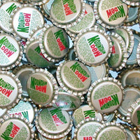 Soda pop bottle caps Lot of 25 MOUNTAIN DEW silver plastic unused new old stock