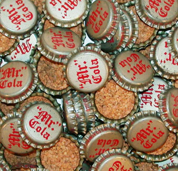 Soda pop bottle caps Lot of 25 MR COLA Kewanee ILL cork unused new old stock
