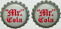 Soda pop bottle caps MR COLA Lot of 2 Kewanee ILL cork unused new old stock
