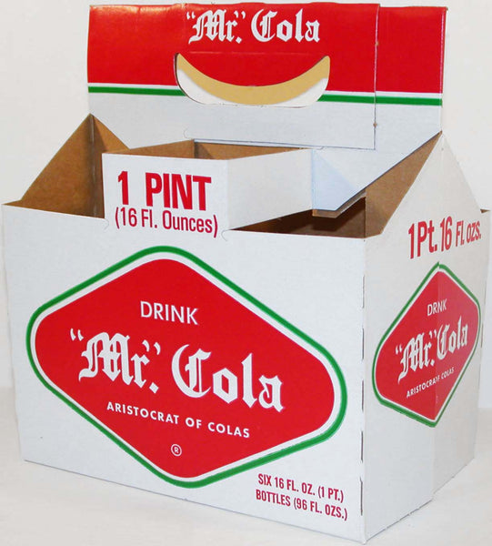 Vintage soda pop bottle carton MR COLA Aristocrat of Colas unused new old stock