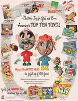 Vintage magazine ad MR and MRS POTATO HEAD 1953 Americas Top Ten Toys pictured