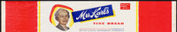 Vintage bread wrapper MRS KARLS dated 1950 woman pictured Milwaukee Wisconsin