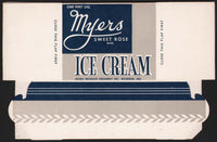 Vintage box MYERS SWEET ROSE ICE CREAM No Flavor pint Bourbon Indiana n-mint