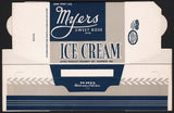 Vintage box MYERS SWEET ROSE ICE CREAM No Flavor pint Bourbon Indiana n-mint