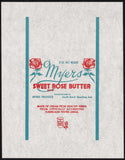 Vintage wrapper MYERS SWEET ROSE BUTTER flower pictured South Bend Bourbon Indiana