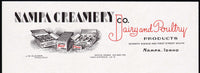 Vintage letterhead NAMPA CREAMERY CO Dairy and Poultry J M Kleiner Idaho n-mint+