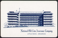 Vintage playing card NATIONAL OLD LINE INSURANCE building Little Rock Arkansas